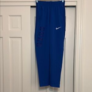 Nike Duke - Blue Joggers with Elastic Waistband and Straight Leg